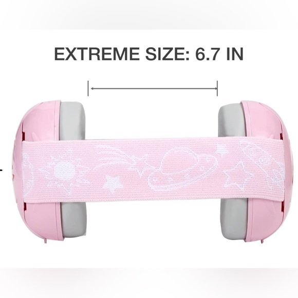 LYSIAN Pink Baby Ear Muffs Noise Cancelling Headphones Earmuffs - Picture 7 of 7